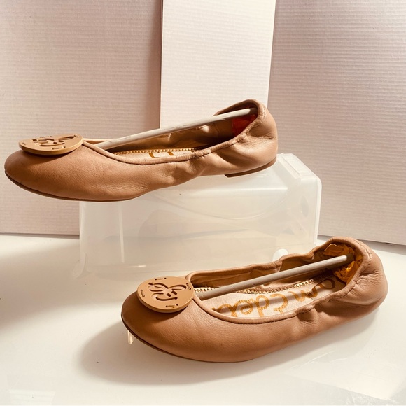 Sam Edelman Tan Leather Soft Comfy Business/ Casual Everyday Ballet Flats SZ 9M - Picture 2 of 10